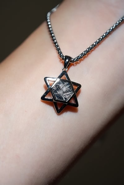 瑞典🇸🇪大衛之星（六芒星🔯）天鐵隕石項鍊💕3