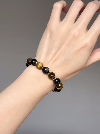 【無畏鋒芒】若莎境原創｜頂級金曜石 𝘹 虎眼石｜強力辟邪、職場防小人與自信招財2