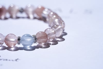 高品透體藍兔毛mix粉兔毛mix粉鋼絲1