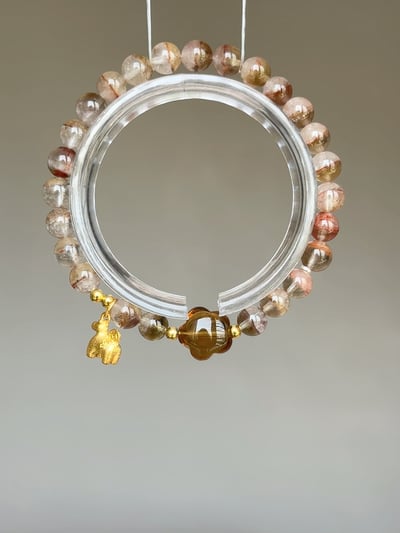 【曦光綻放．顯化全域】 Rosa.G 芬達極光23 x 黃水晶花設計手鍊1