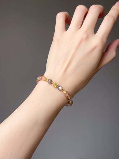 【大地金脈．紮財富根基】 Rosa.G 銅髮晶 x 黑金骨幹 x 原礦綠松石手鍊7