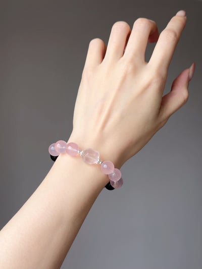 【守光・歸己】黑曜石 × 粉晶設計手鍊｜你給那麼多，這次留給自己 Rosa.G8