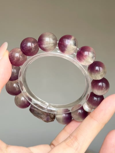 【彼岸覺醒．意識重整】 Rosa.G 半盆拉絲紫螢石 x 隨型彼岸花超七設計手鍊3