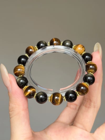 【無畏鋒芒】若莎境原創｜頂級金曜石 𝘹 虎眼石｜強力辟邪、職場防小人與自信招財6