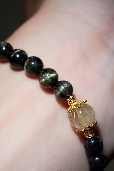 【日常守護】光之森｜綠碧璽 x 金髮晶手串｜溫柔的豐盛顯化5