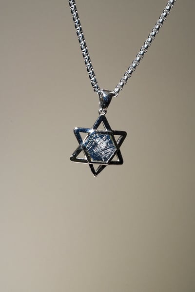 瑞典🇸🇪大衛之星（六芒星🔯）天鐵隕石項鍊💕1