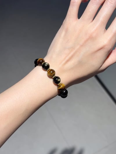 【無畏鋒芒】若莎境原創｜頂級金曜石 𝘹 虎眼石｜強力辟邪、職場防小人與自信招財3