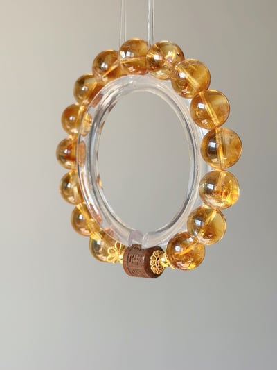 【鎏金梵音】濃郁黃水晶．沉香祝福4