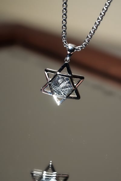 瑞典🇸🇪大衛之星（六芒星🔯）天鐵隕石項鍊💕2