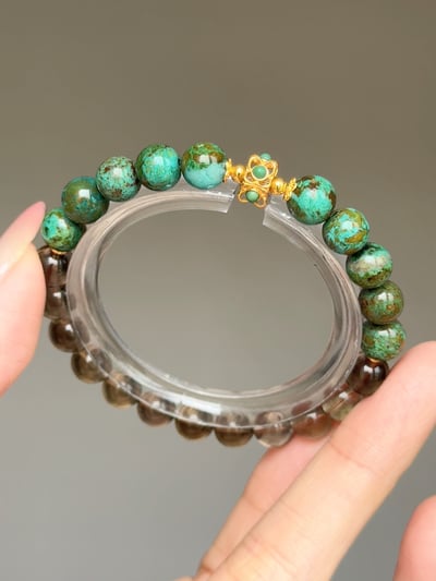 【絕地反擊・雷霆收割】Rosa.G 鳳骨雷霆｜鳳凰松 𝘹 淨體魔晶宙斯 𝘹 原礦綠松石 手鍊5