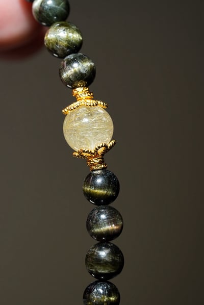 【日常守護】光之森｜綠碧璽 x 金髮晶手串｜溫柔的豐盛顯化3