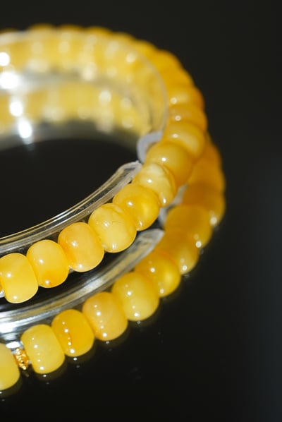 【法輪常轉．富貴安康】 Rosa.G 蜜蠟 x 綠祖母晶 x 純銀包金轉經輪設計手鍊10