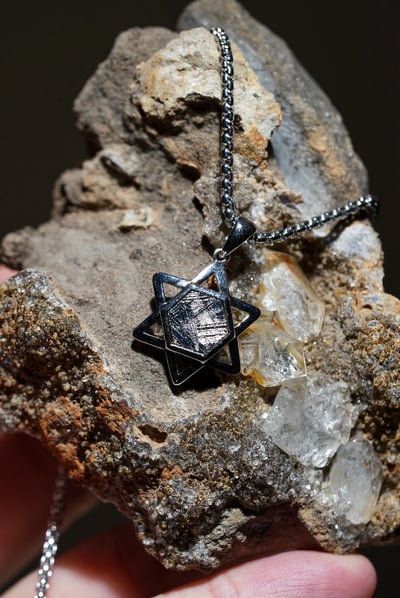 瑞典🇸🇪大衛之星（六芒星🔯）天鐵隕石項鍊💕5