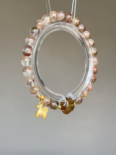 【曦光綻放．顯化全域】 Rosa.G 芬達極光23 x 黃水晶花設計手鍊6