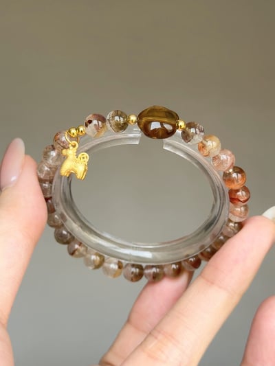 【曦光綻放．顯化全域】 Rosa.G 芬達極光23 x 黃水晶花設計手鍊2