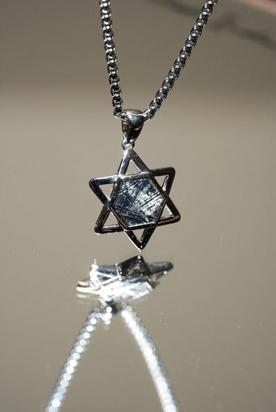 瑞典🇸🇪大衛之星（六芒星🔯）天鐵隕石項鍊💕4