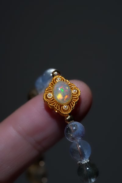 【靈感突圍．顯化全域】 Rosa.G 鑲嵌歐珀 x 綠幽靈 x 黃水晶 x 藍線石設計手10