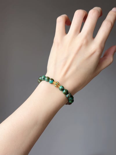 【絕地反擊・雷霆收割】Rosa.G 鳳骨雷霆｜鳳凰松 𝘹 淨體魔晶宙斯 𝘹 原礦綠松石 手鍊3