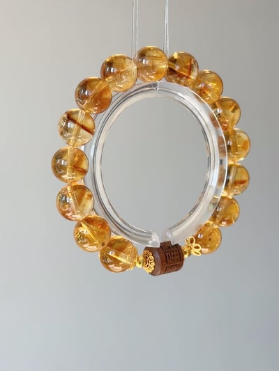 【鎏金梵音】濃郁黃水晶．沉香祝福5