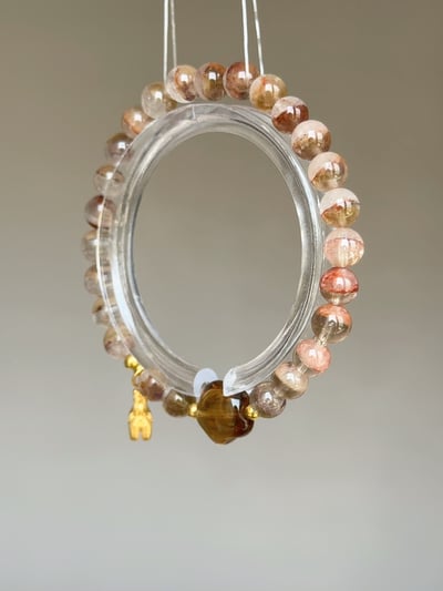 【曦光綻放．顯化全域】 Rosa.G 芬達極光23 x 黃水晶花設計手鍊7