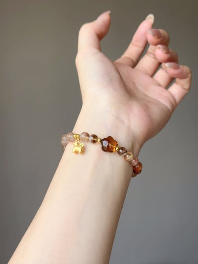 【曦光綻放．顯化全域】 Rosa.G 芬達極光23 x 黃水晶花設計手鍊5