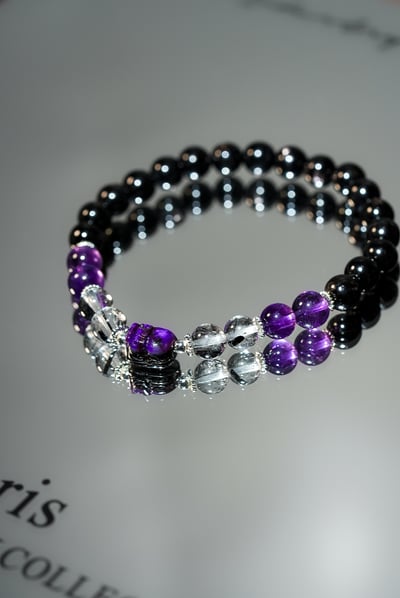 【紫金守護．權威轉化】 Rosa.G 舒俱萊貔貅 x 金運石 x 紫水晶 x 黑髮晶設計手鍊5