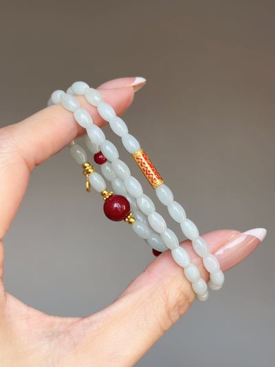 【溫柔鎧甲】翡翠米珠．紫金辟邪2