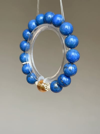 【星域覺醒．豐盛對焦】 Rosa.G 老礦青金石 x 彩虹黃塔晶設計手鍊4