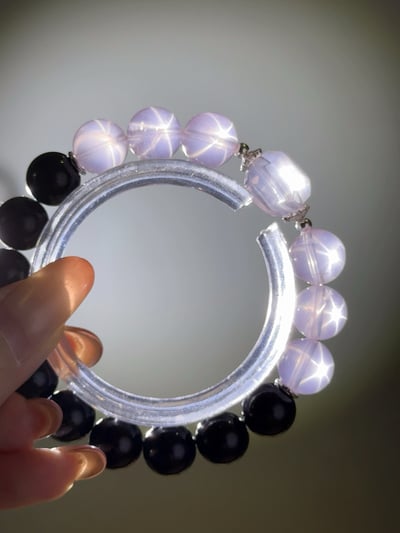 【守光・歸己】黑曜石 × 粉晶設計手鍊｜你給那麼多，這次留給自己 Rosa.G2