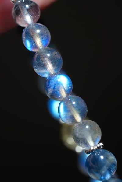 【曜藍金鋒．清醒掠奪】 Rosa.G 頂級鈦晶 x 強藍光拉長石 x 貓眼藍晶石能量手鍊3