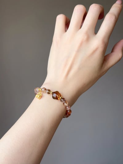 【曦光綻放．顯化全域】 Rosa.G 芬達極光23 x 黃水晶花設計手鍊4