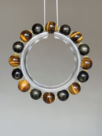 【無畏鋒芒】若莎境原創｜頂級金曜石 𝘹 虎眼石｜強力辟邪、職場防小人與自信招財1