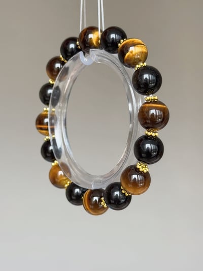 【無畏鋒芒】若莎境原創｜頂級金曜石 𝘹 虎眼石｜強力辟邪、職場防小人與自信招財4