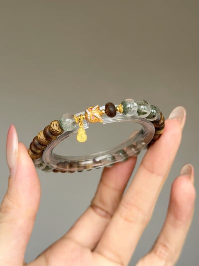 【正財霸主・鎮場破局】Rosa.G 御翠醒獅｜綠幽靈 𝘹 鶯歌綠沉香 𝘹 純銀醒獅 手鍊5