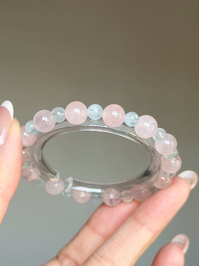 【溫柔色票】Baby藍海藍寶．粉晶療癒4