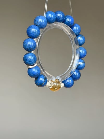 【星域覺醒．豐盛對焦】 Rosa.G 老礦青金石 x 彩虹黃塔晶設計手鍊5