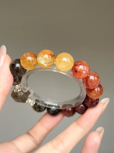 【熔岩武士．權威顯化】 Rosa.G 黑武士閃靈 x 三色膠花 x 黑金超方糖設計手鍊5