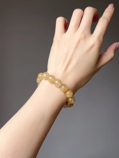 【八方豐盛．星芒守護】 Rosa.G 金髮晶 x 貓眼紫鋰輝 x 八方來財大漆珠設計手鍊6