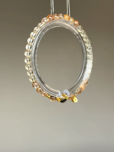 【低調暴富．財富發電機】Rosa.G 爍金核心｜帶母礦鈦晶主珠 𝘹 爆閃銅髮 𝘹 巴西黃水晶 精緻手鍊4