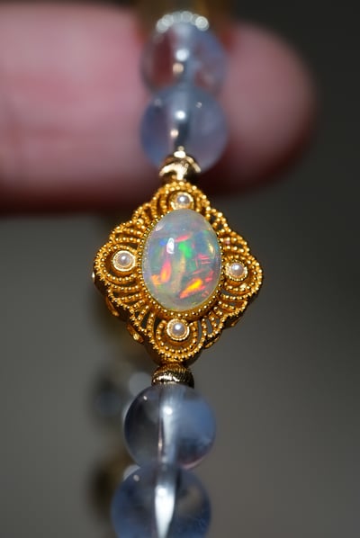 【靈感突圍．顯化全域】 Rosa.G 鑲嵌歐珀 x 綠幽靈 x 黃水晶 x 藍線石設計手8