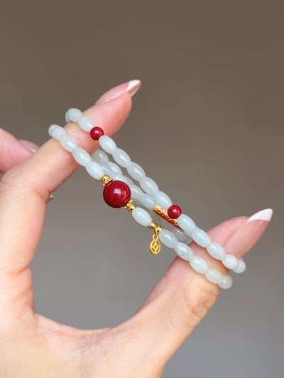 【溫柔鎧甲】翡翠米珠．紫金辟邪5