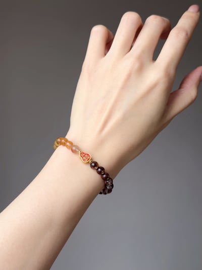 【鴻運聚寶．歲安守護】 Rosa.G 漸變聚寶盆幽靈 x 葫蘆太歲符設計手鍊8