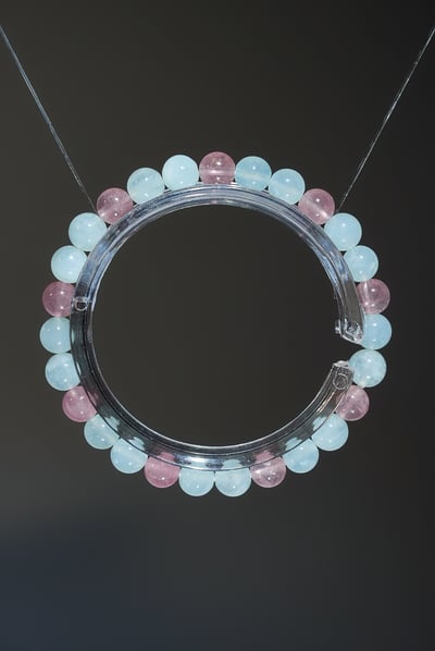 【薄霧晨曦．情感校準】 Rosa.G 天青凍 x 粉水晶設計手鍊1