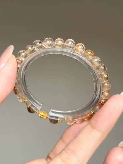 【大地金脈．紮財富根基】 Rosa.G 銅髮晶 x 黑金骨幹 x 原礦綠松石手鍊5