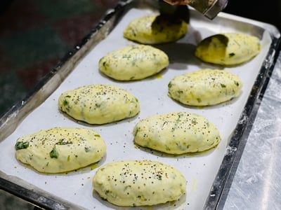 九層塔德式香腸-山麵包5