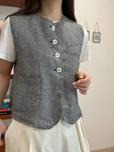 日系麻背心 an502174