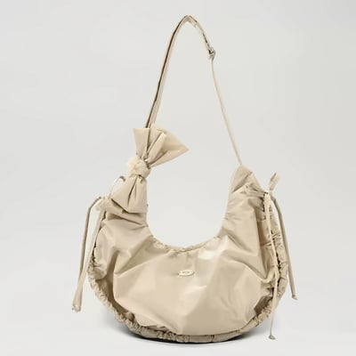 蝴蝶結尼龍半月包 31217