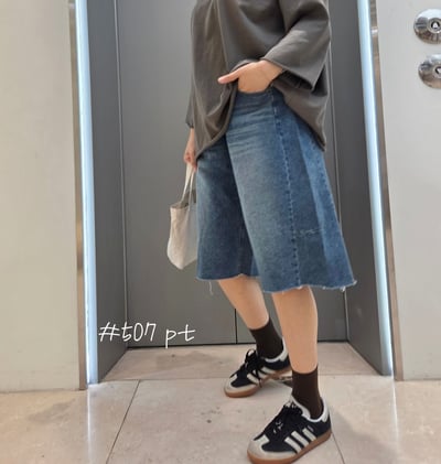 側車線五分丹寧褲 26310123