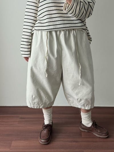 壓褶休閒八分褲 26313162