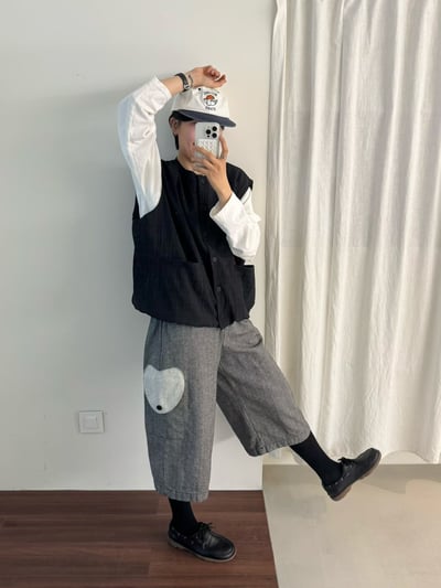 愛心口袋休閒褲 206037